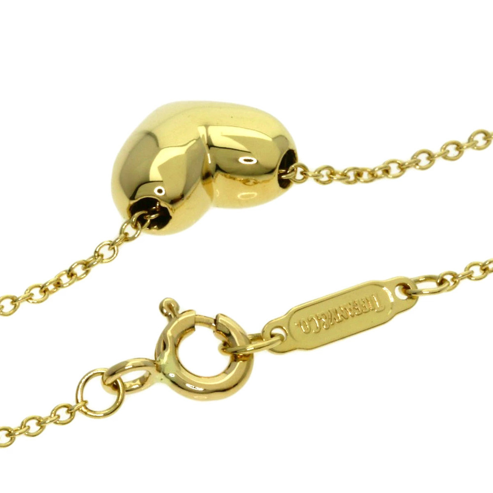 Tiffany Co Pinched Heart Necklace Yellow Gold